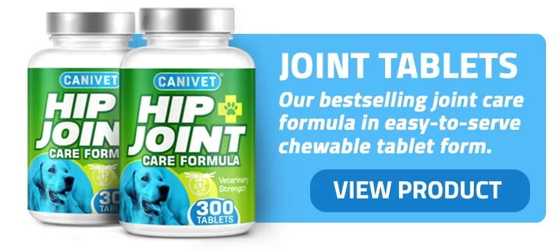 Canine joint supplement with green lipped mussel for dogs