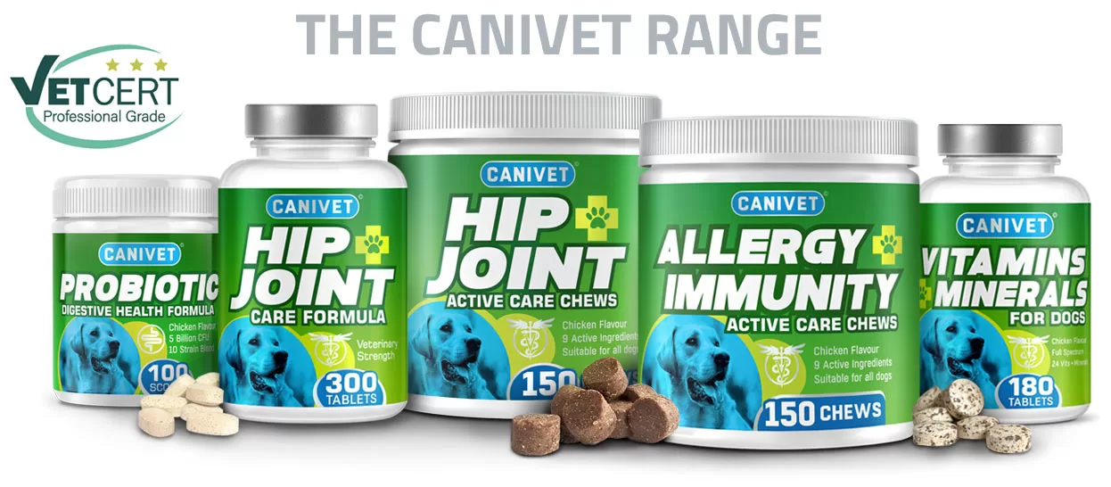 The CANIVET range of dog supplements UK