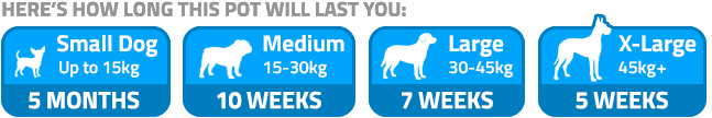 How long this pot will last – dog size guide