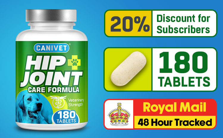 CANIVET HIP+JOINT 180 tablets for dogs - joint supplement pack