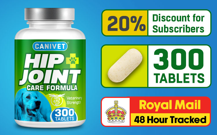 CANIVET HIP+JOINT 300 tablets for dogs - bestselling joint supplement